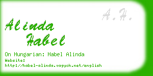alinda habel business card